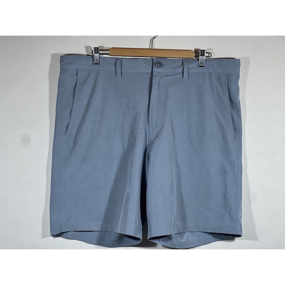 Rising Tide Shorts Mens 38 Blue White Check Stretch Preppy Coastal Golf